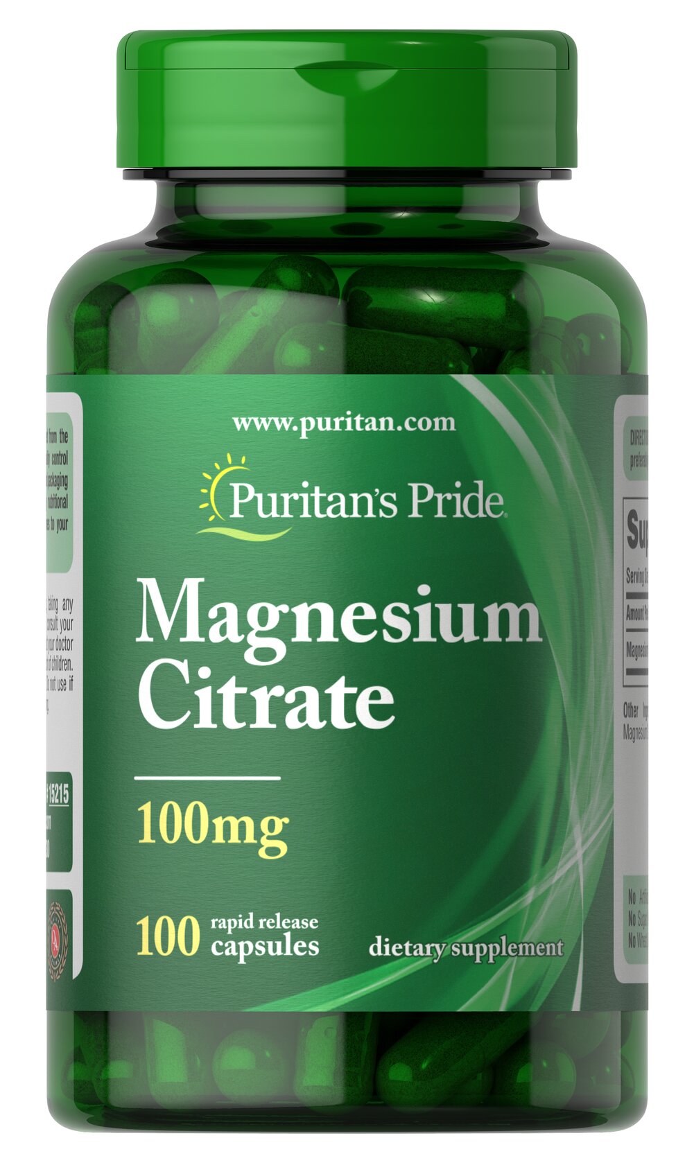 PURITANS PRIDE MAGNESIUM CITRATE 100 MG 100 CAPSULES