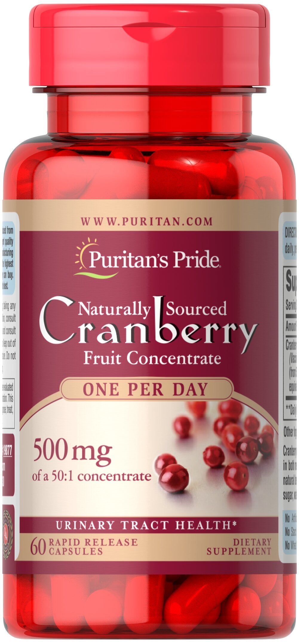 PURITANS PRIDE CRANBERRY ONE PER DAY 500 MG