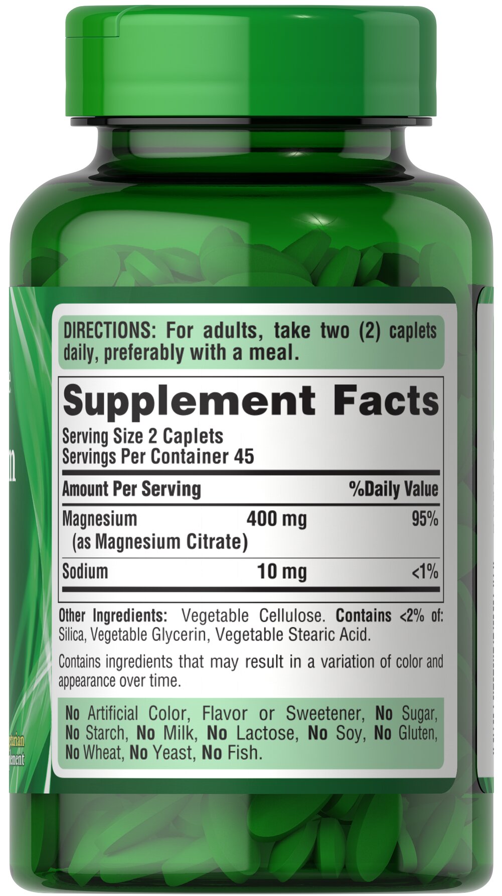 PURITANS PRIDE MAGNESIUM CITRATE 90 CAPLETS