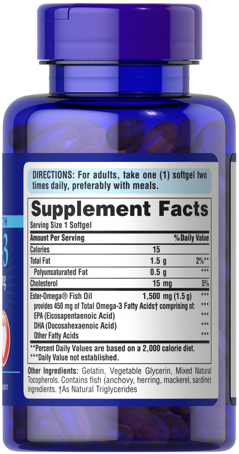 PURITANS PRIDE OMEGA 3 FISH OIL MAXIMA POTENCIA 60 SOFTGELS