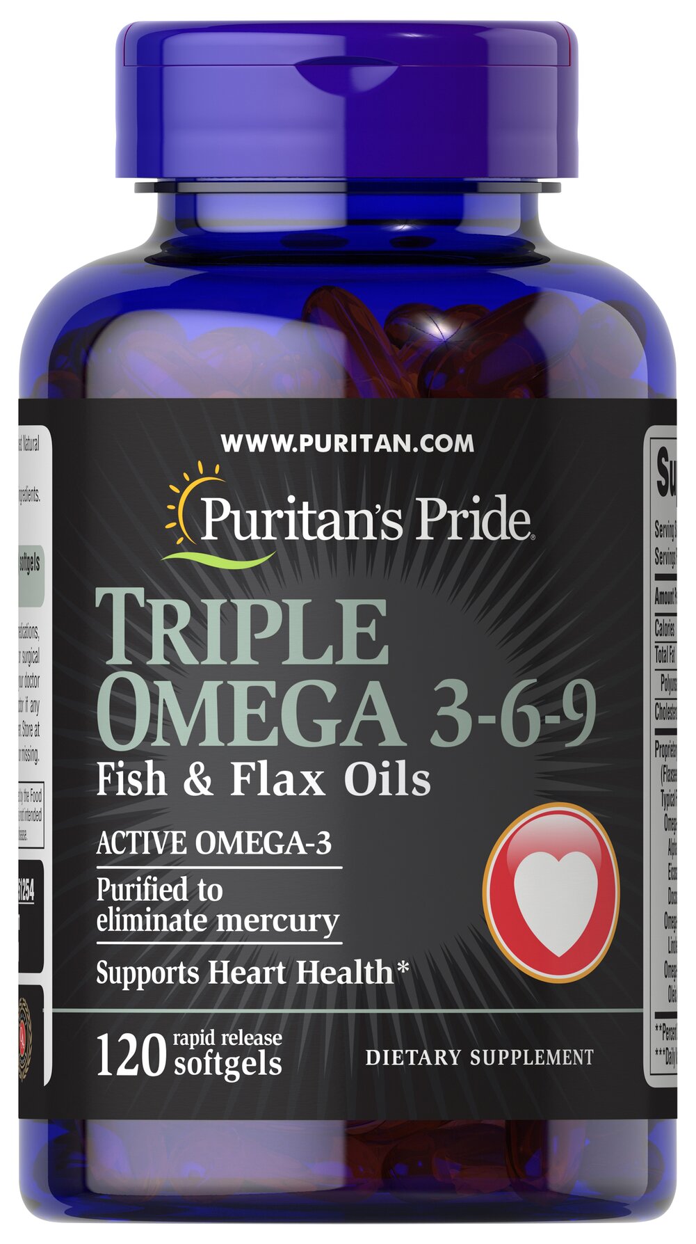 PURITANS PRIDE TRIPLE OMEGA 3-6-9 120 SOFTGELS