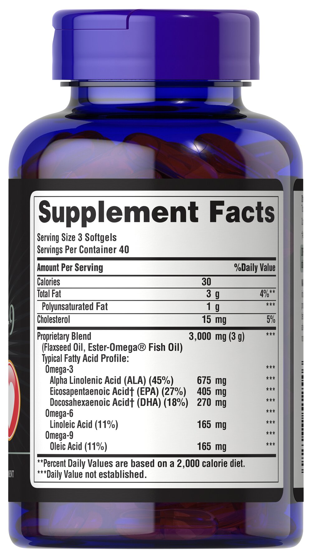 PURITANS PRIDE TRIPLE OMEGA 3-6-9 120 SOFTGELS