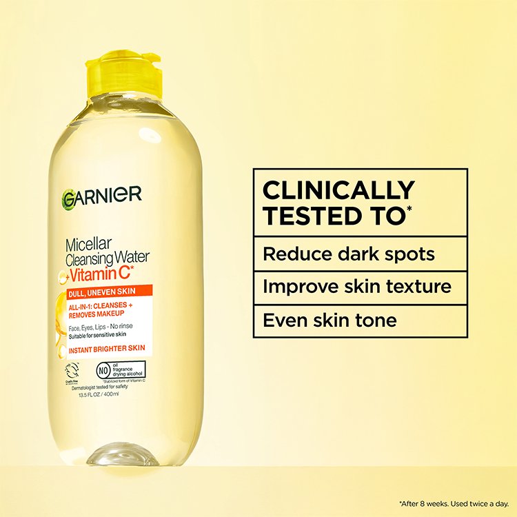GARNIER MICELLAR CLEANSING WATER VITAMIN C ALL IN 1 BRIGHTENING 400 ML