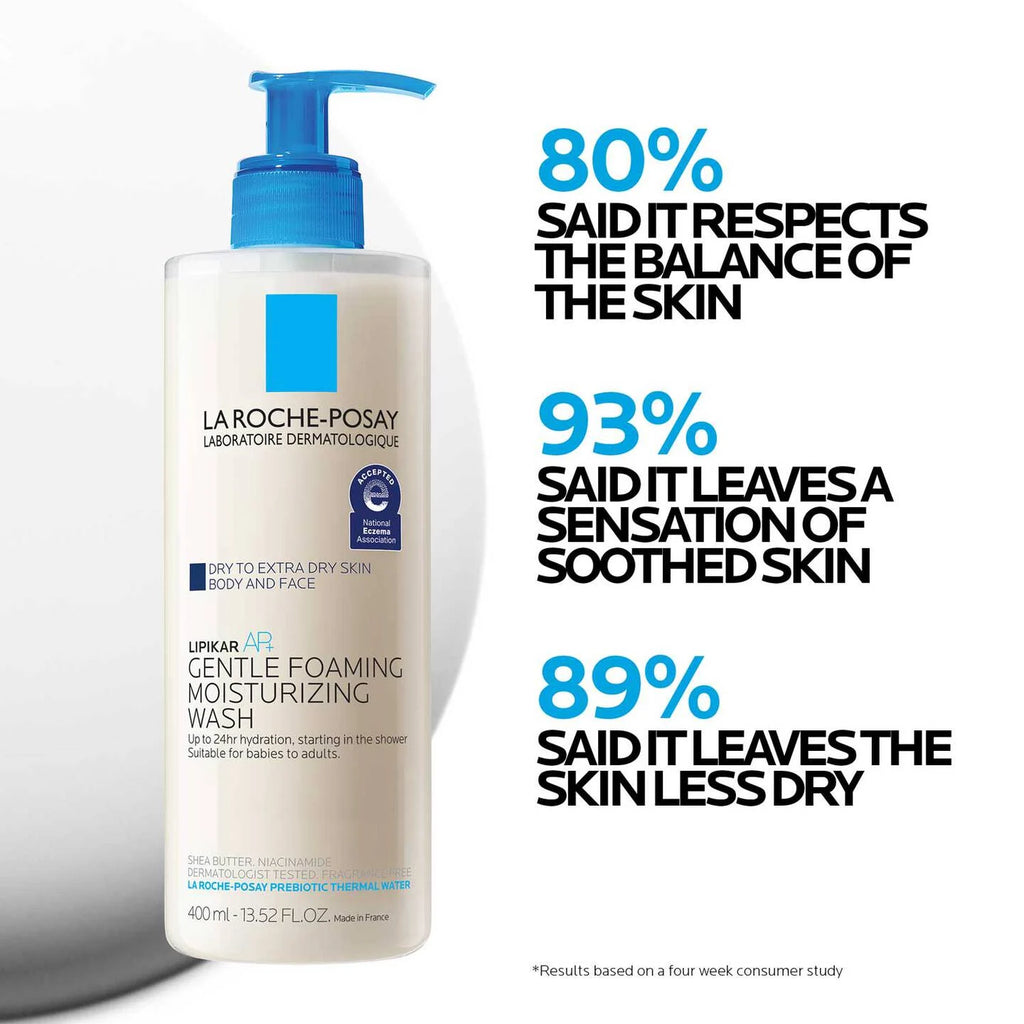 LA ROCHE POSAY LIPIKAR GENTLE FOAMING MOISTURIZING WASH 400 ML