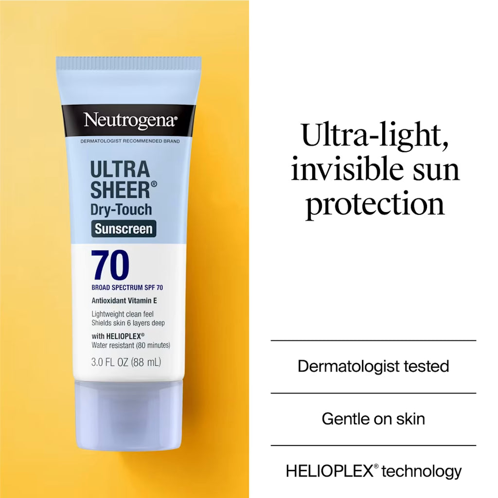NEUTROGENA ULTRA SHEER DRY TOUCH SUNSCREEN 70 SPF 3 0Z (88 ML)