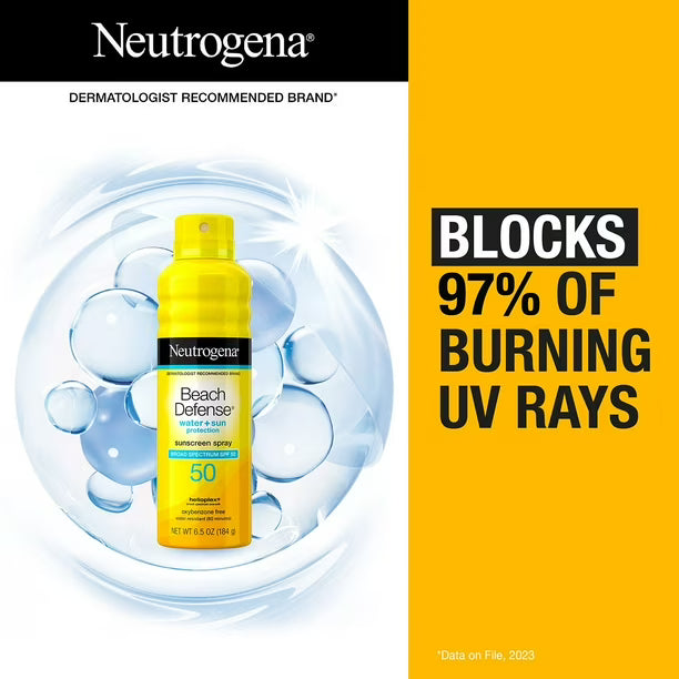 NEUTROGENA BEACH DEFENSE SUNSCREEN SPRAY 50 SPF