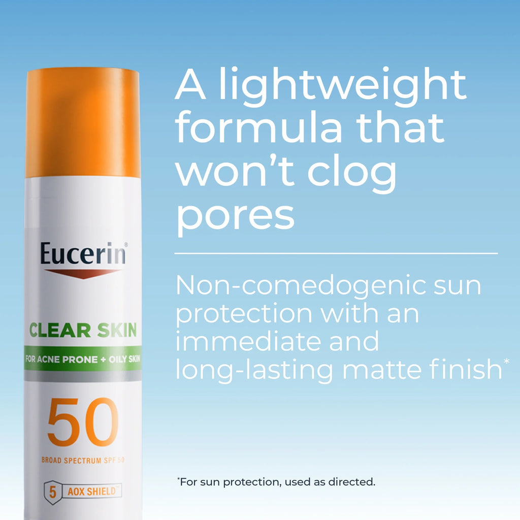 EUCERIN CLEAR SKIN 50 SPF FOR ACNE PRONE + OILY SKIN