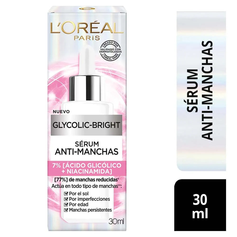 LOREAL GLYCOLIC BRIGHT SERUM ANTI MANCHAS 30 ML