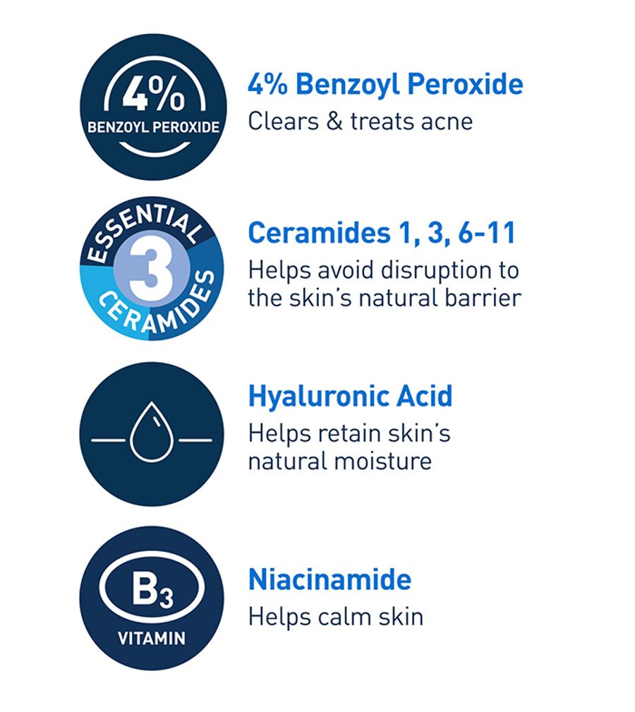 CERAVE ACNE FOAMING CREAM CLEANSER 4%