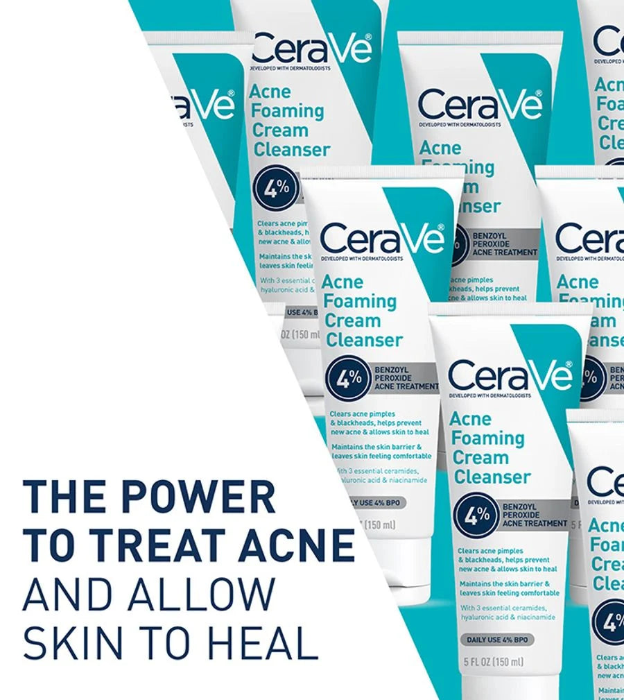 CERAVE ACNE FOAMING CREAM CLEANSER 4%