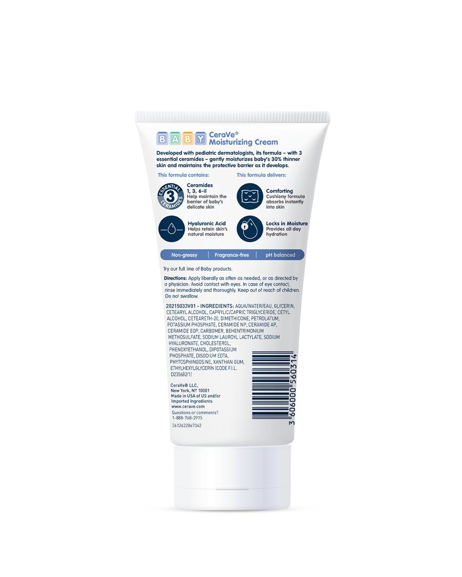 CERAVE BABY MOISTURIZING CREAM 5 OZ