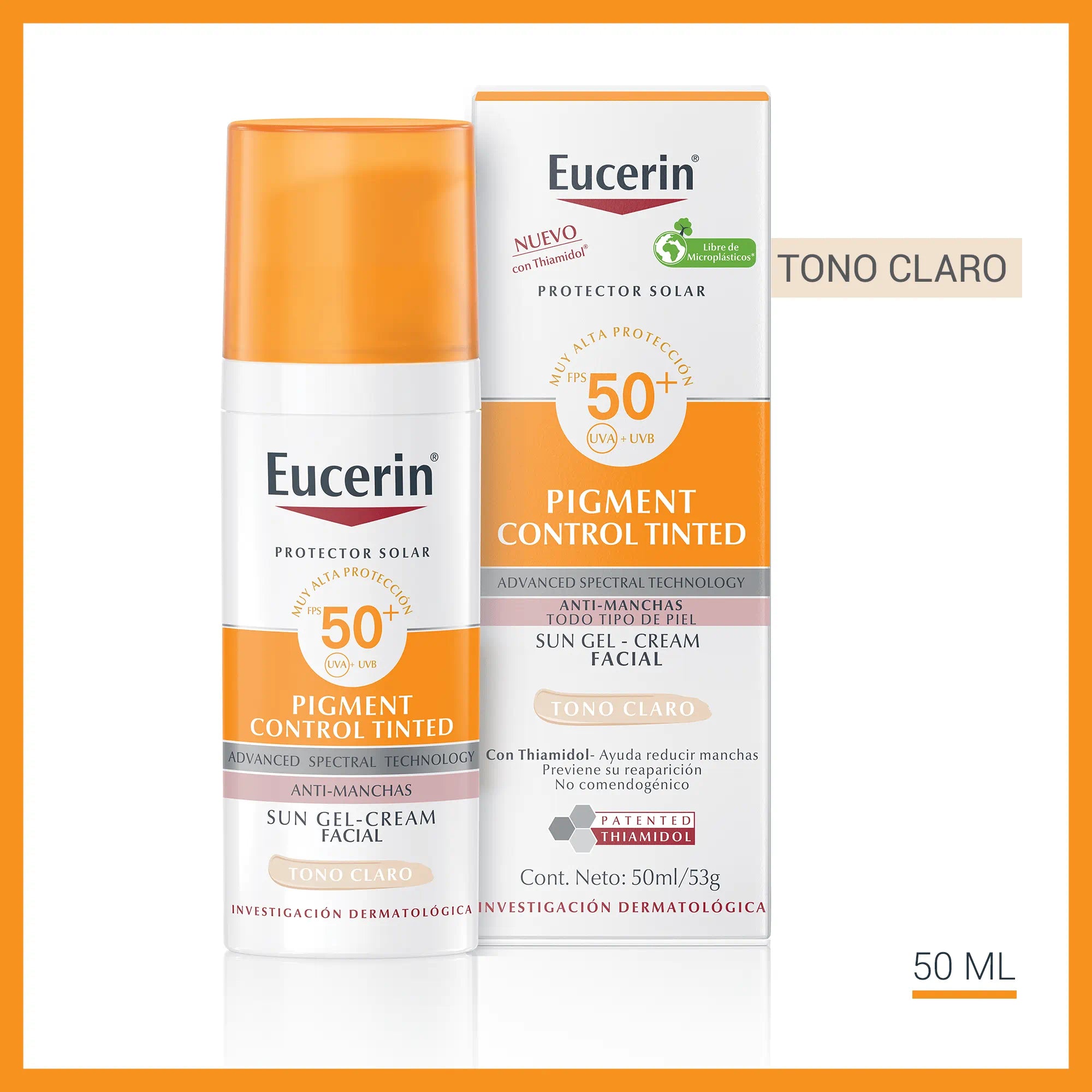 EUCERIN BLOQUEADOR PIGMENT CONTROL TINTED TONO CLARO 50 ML