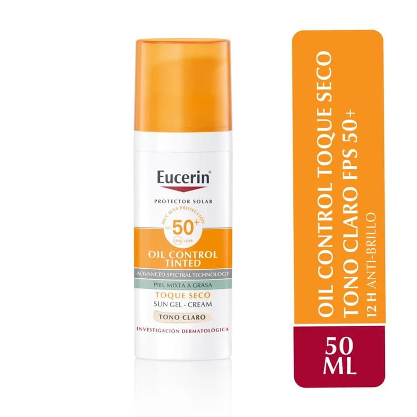 EUCERIN OIL CONTROL TINTED TONO CLARO 50 ML