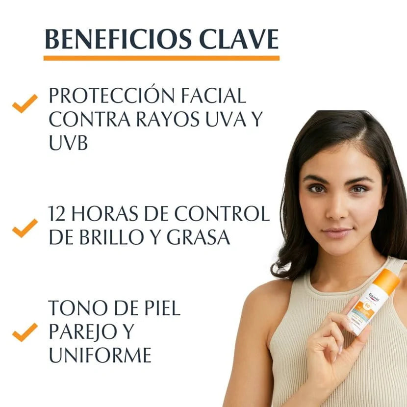 EUCERIN OIL CONTROL TINTED TONO CLARO 50 ML