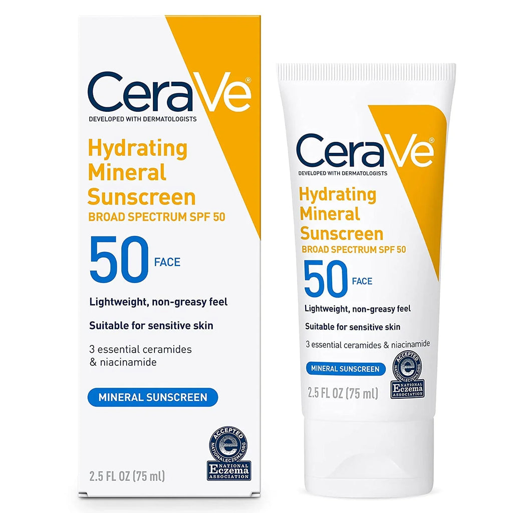 CERAVE HYDRATING MINERAL SUNSCREEN 50 SPF FACE